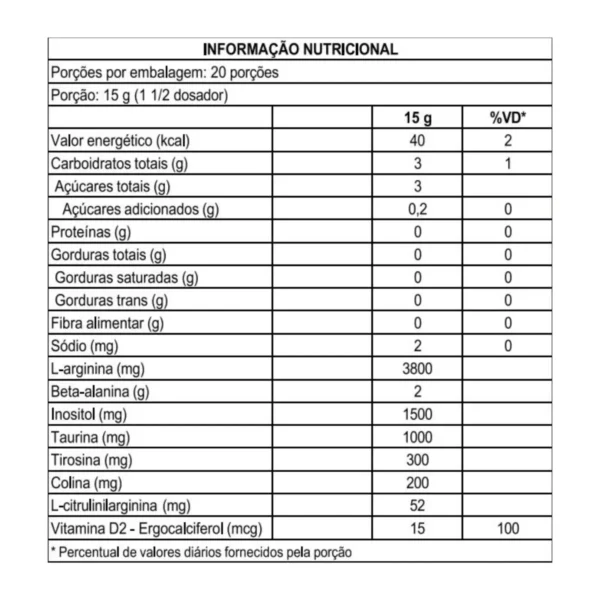 Pré-treino Ninja Pump 300g Zero Cafeína